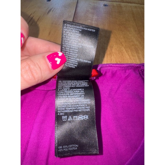 The North Face Neon Purple Short Sleeve Athletic Top Women's XL - Picture 5 of 9